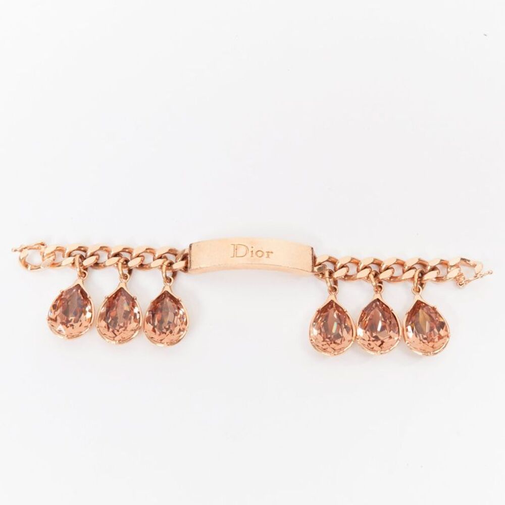 Christian Dior Rhinestone Chain Bracelet